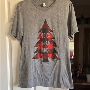 Bella Canvas Gray and Red Festive Tee
